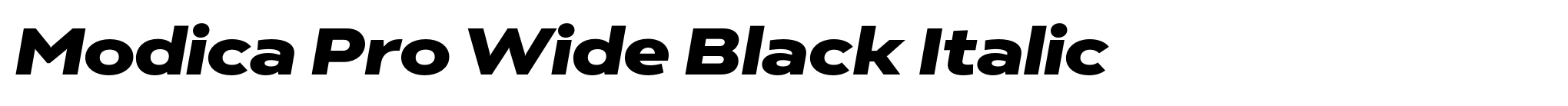Modica Pro Wide Black Italic image